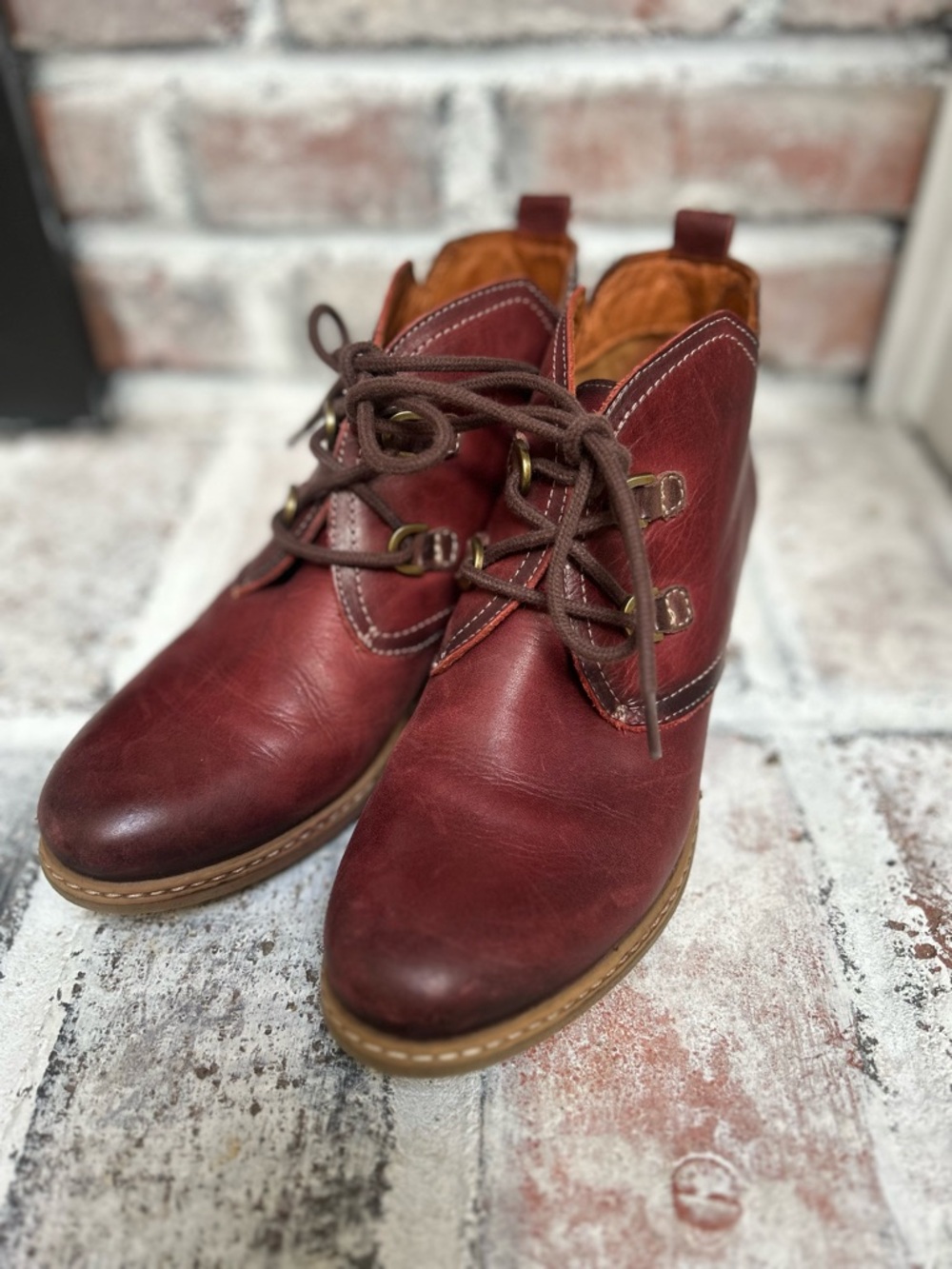 Pikolinos Zaragoza women's ankle boots red mahogany Size 38 - Picture 2 of 16